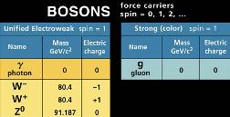 Chart of BOSONS